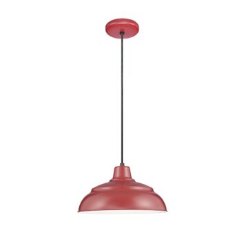 R Series One Light Pendant in Satin Red by Millennium