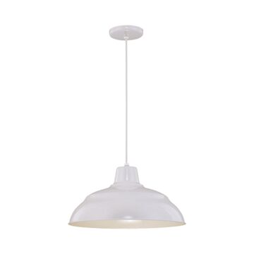 R Series One Light Pendant in White by Millennium