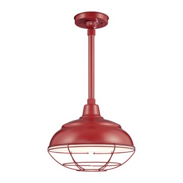 R Series One Light Pendant in Satin Red by Millennium