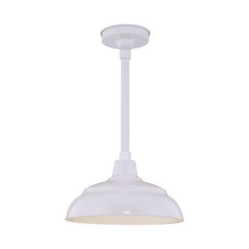 R Series One Light Pendant in White by Millennium