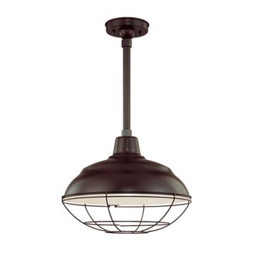 Millennium Lighting R Series 1 Light Warehouse Shade in Architect Bronze