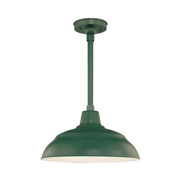 R Series One Light Pendant in Satin Green by Millennium