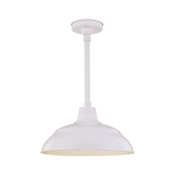 R Series One Light Pendant in White by Millennium