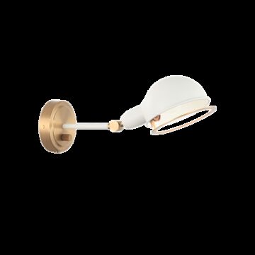 Blare One Light Wall Sconce in Aged Gold Brass   White by Matteo Lighting