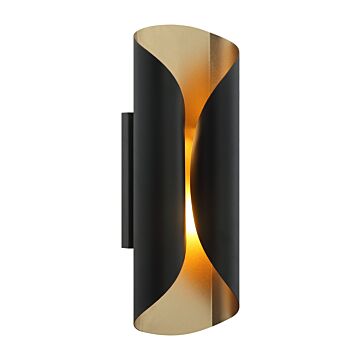 Ripcurl Two Light Wall Sconce in Matte Black by Matteo Lighting