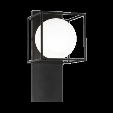 Squircle One Light Wall Sconce in Black by Matteo Lighting