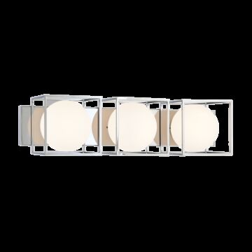 Squircle Three Light Wall Sconce in Chrome by Matteo Lighting