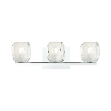 Carleton Three Light Vanity in Chrome by Matteo Lighting