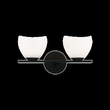 Uptowne Two Light Vanity in Black by Matteo Lighting