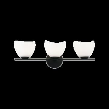 Uptowne Three Light Vanity in Black by Matteo Lighting