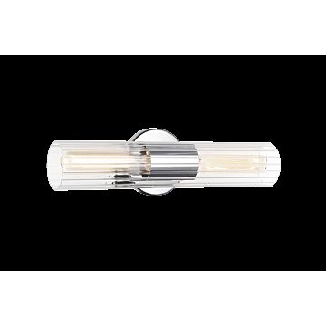 Odette Two Light Wall Sconce in Chrome by Matteo Lighting