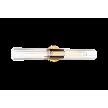 Odette Two Light Wall Sconce in Aged Gold Brass by Matteo Lighting