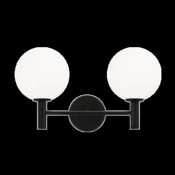 Cosmo Two Light Wall Sconce in Black by Matteo Lighting