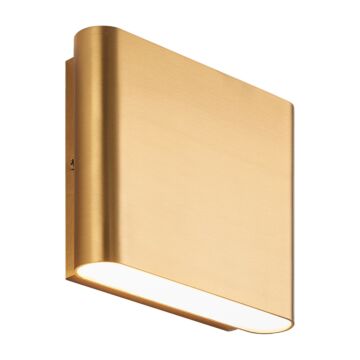 Beckett LED Outdoor Lantern in Aged Gold Brass by Matteo Lighting