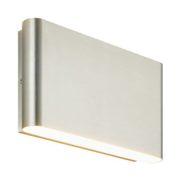 Beckett LED Outdoor Lantern in Brushed Nickel by Matteo Lighting