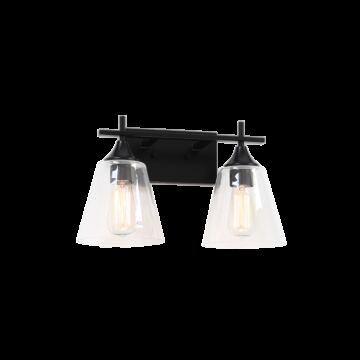 Hollis Two Light Wall Sconce in Black by Matteo Lighting