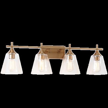 Hollis Four Light Wall Sconce in Aged Gold Brass by Matteo Lighting