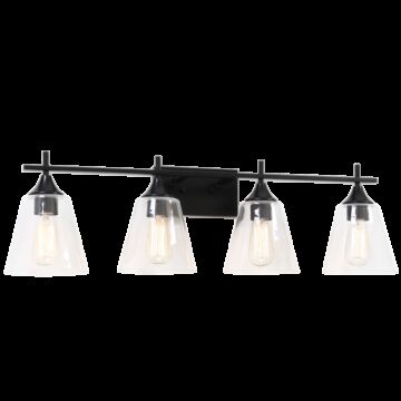 Hollis Four Light Wall Sconce in Black by Matteo Lighting