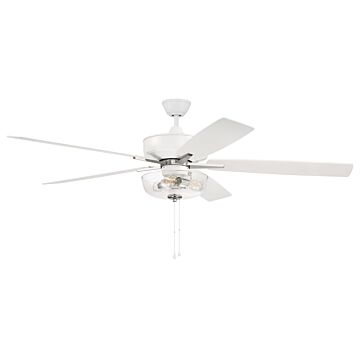 Super Pro 101 60"Ceiling Fan in White Polished Nickel by Craftmade