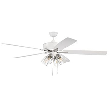 Super Pro 104 60"Ceiling Fan in White Polished Nickel by Craftmade