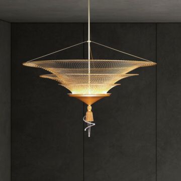 Veneto LED Pendant in Gold by Schonbek