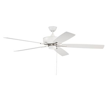 Super Pro 60 60"Ceiling Fan in White Polished Nickel by Craftmade