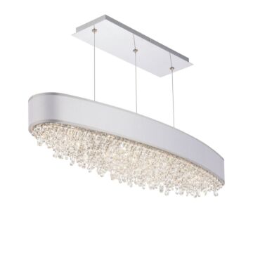 Eclyptix LED LED Linear Pendant in Stainless Steel by Schonbek