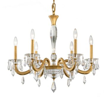Napoli Six Light Chandelier in Black by Schonbek
