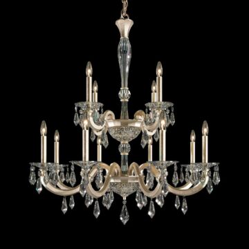 Napoli 12 Light Chandelier in Black by Schonbek