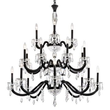 Napoli 20 Light Chandelier in Black by Schonbek