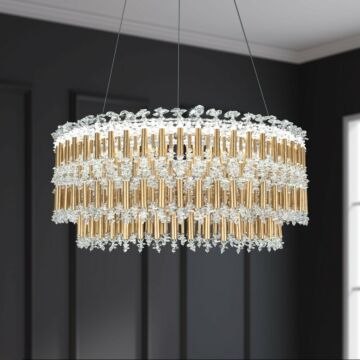 Tahitian LED Pendant in Black by Schonbek