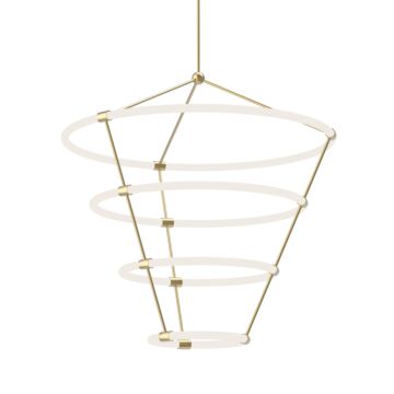  Santino LED Contemporary Chandelier tural Brass