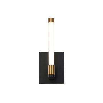 Infiniti Collection 1-Light Integrated LED Sconce in Matte Black and Brass