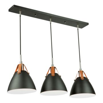 Tote 3-Light Island Pendant in Black