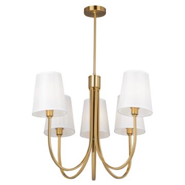 Rhythm 5-Light Chandelier in Brushed Gold