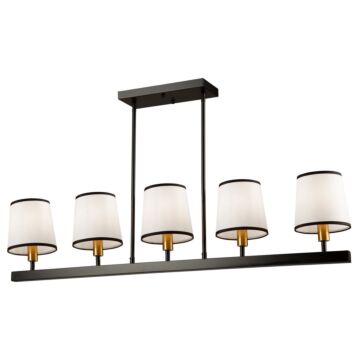 Coco 5-Light Island Pendant in Black