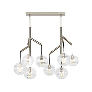 Sedona LED Chandelier in Satin Nickel by Visual Comfort Modern