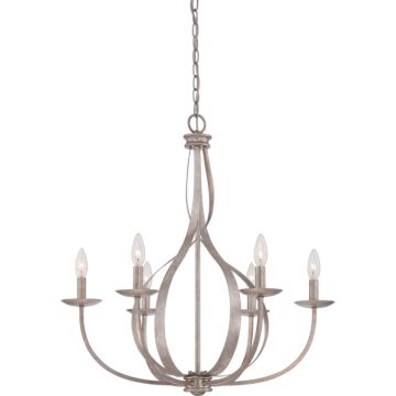 Serenity Six Light Chandelier in Italian Fresco by Quoizel