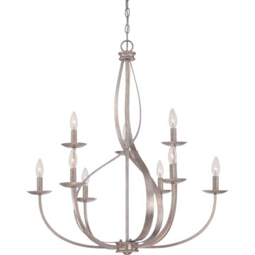 Serenity Nine Light Chandelier in Italian Fresco by Quoizel