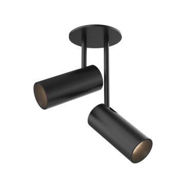 Downey LED SemiFlush Mount in Black by Kuzco Lighting