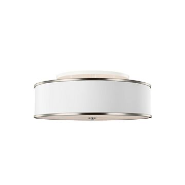 Lennon Five Light Semi Flush Mount in Satin Nickel by Visual Comfort Studio
