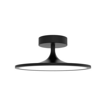 Issa LED Semi Flush Mount in Matte Black by Alora