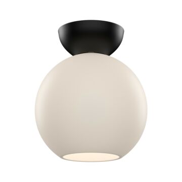 Arcadia One Light SemiFlush Mount in BlackOpal Glass by Kuzco Lighting