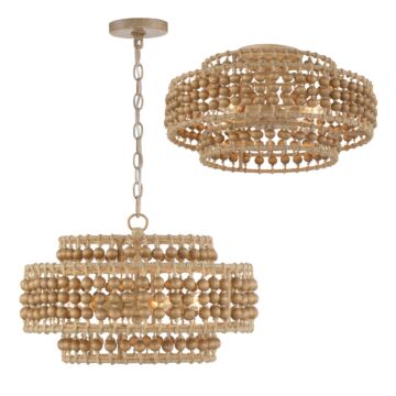 Silas Four Light Mini Chandelier in Burnished Silver by Crystorama