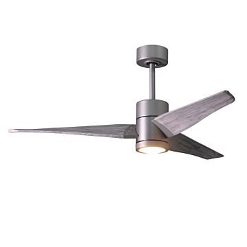 Super Janet 1-Light 52" Ceiling Fan in Brushed Nickel