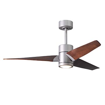 Super Janet 1-Light 52" Ceiling Fan in Brushed Nickel