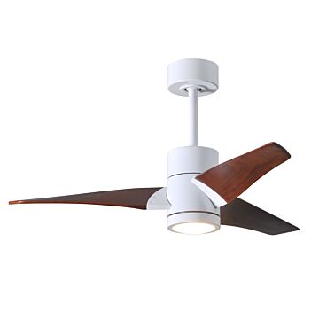 Super Janet 1-Light 42" Ceiling Fan in Gloss White