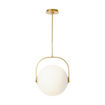 Fues LED Pendant in Natural Brass by Visual Comfort Modern