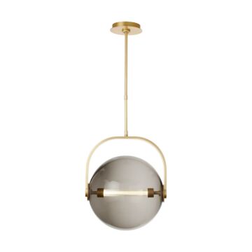 Fues LED Pendant in Natural Brass by Visual Comfort Modern