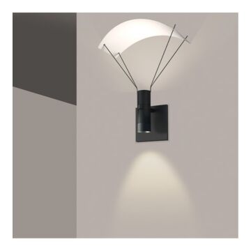 Suspenders One Light Wall Sconce in Satin Black by Sonneman